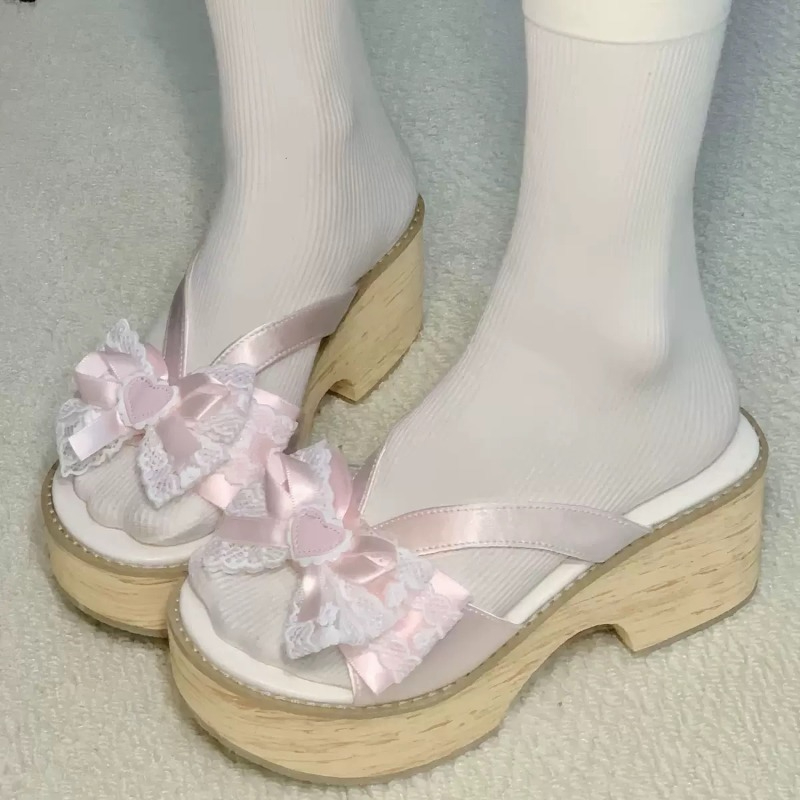 Geta Wooden Sandal - Sandales à plateforme épaisses en bois