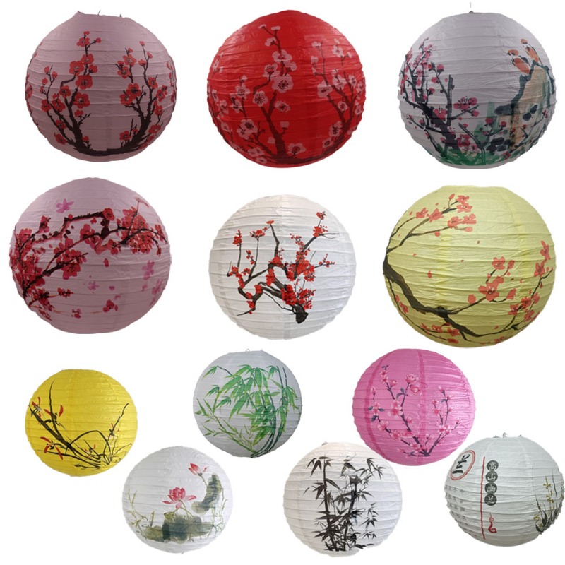 Japanese Lantern Paper - Lanterne chinoise en papier imprimé de