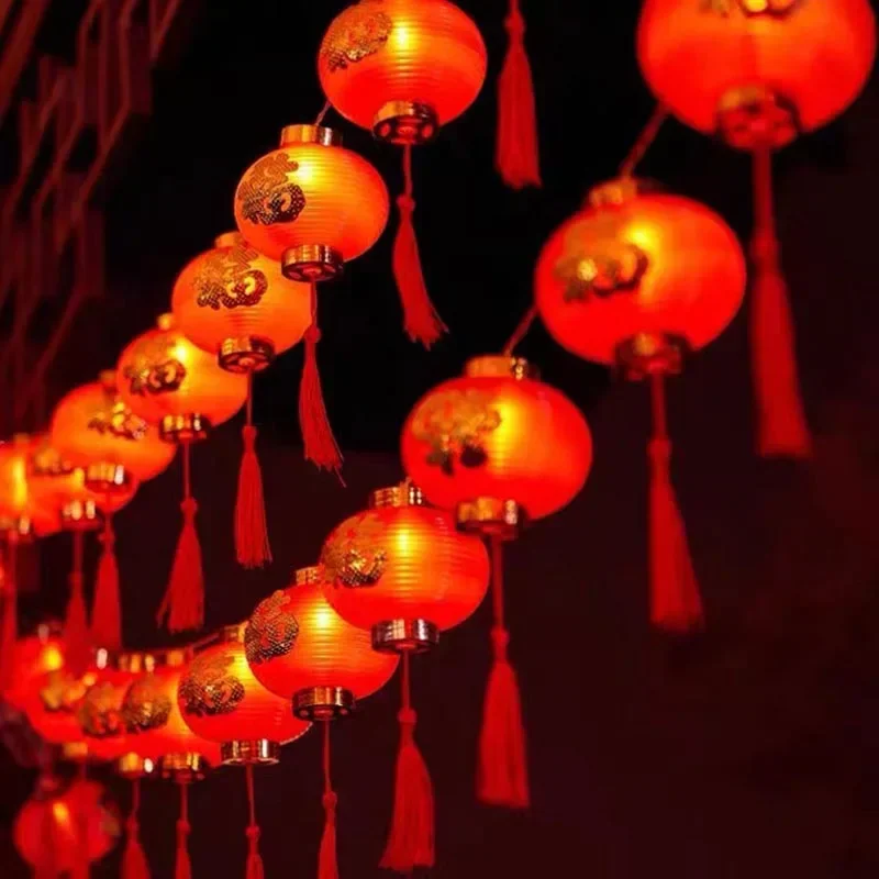 Japanese Lantern Paper - Cordes d'éclairage de lanterne LED pour