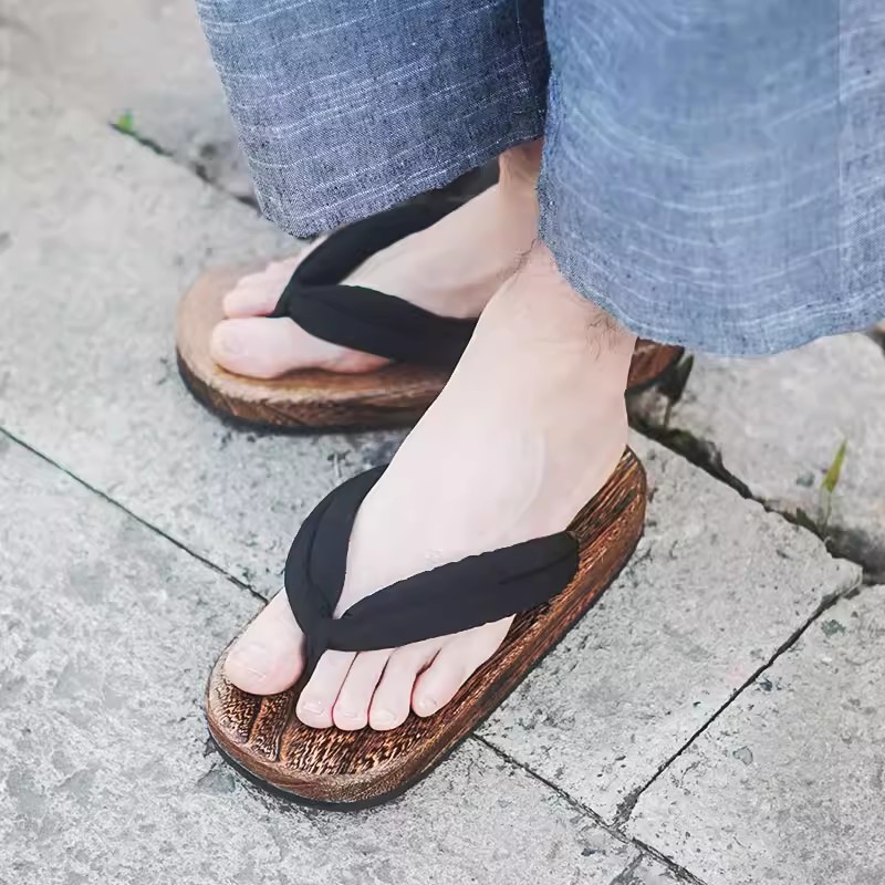 Sandales plates Geta pour homm - Geta Wooden Sandal avis et prix